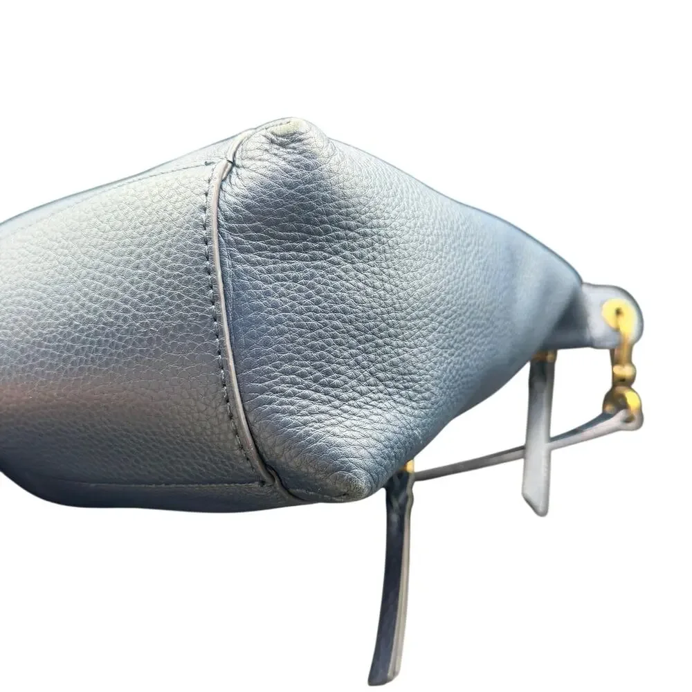 The Sak Alameda Navy Blue Leather Hobo Shoulder Bag Pebbled Leather